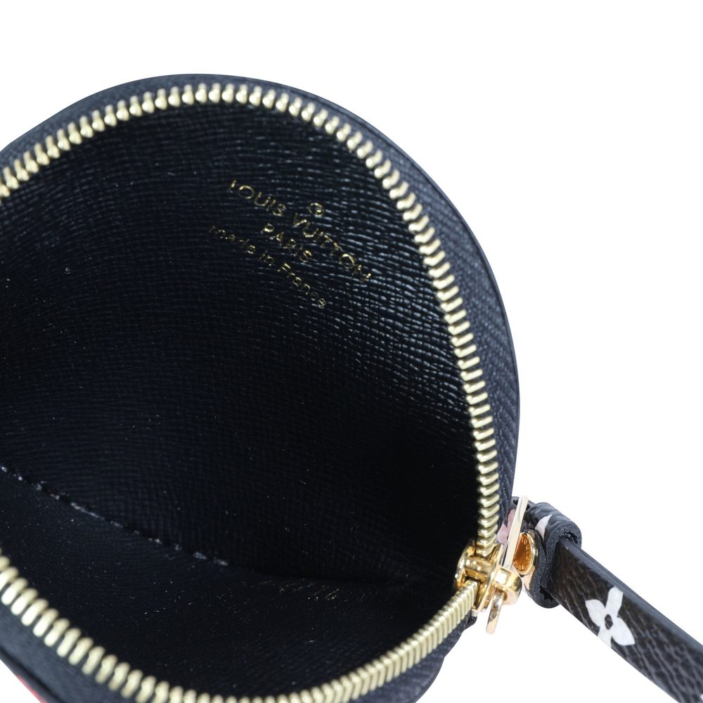 Louis Vuitton Cream & Red Monogram Giant Crafty Round Coin Purse - Picture 5 of 5